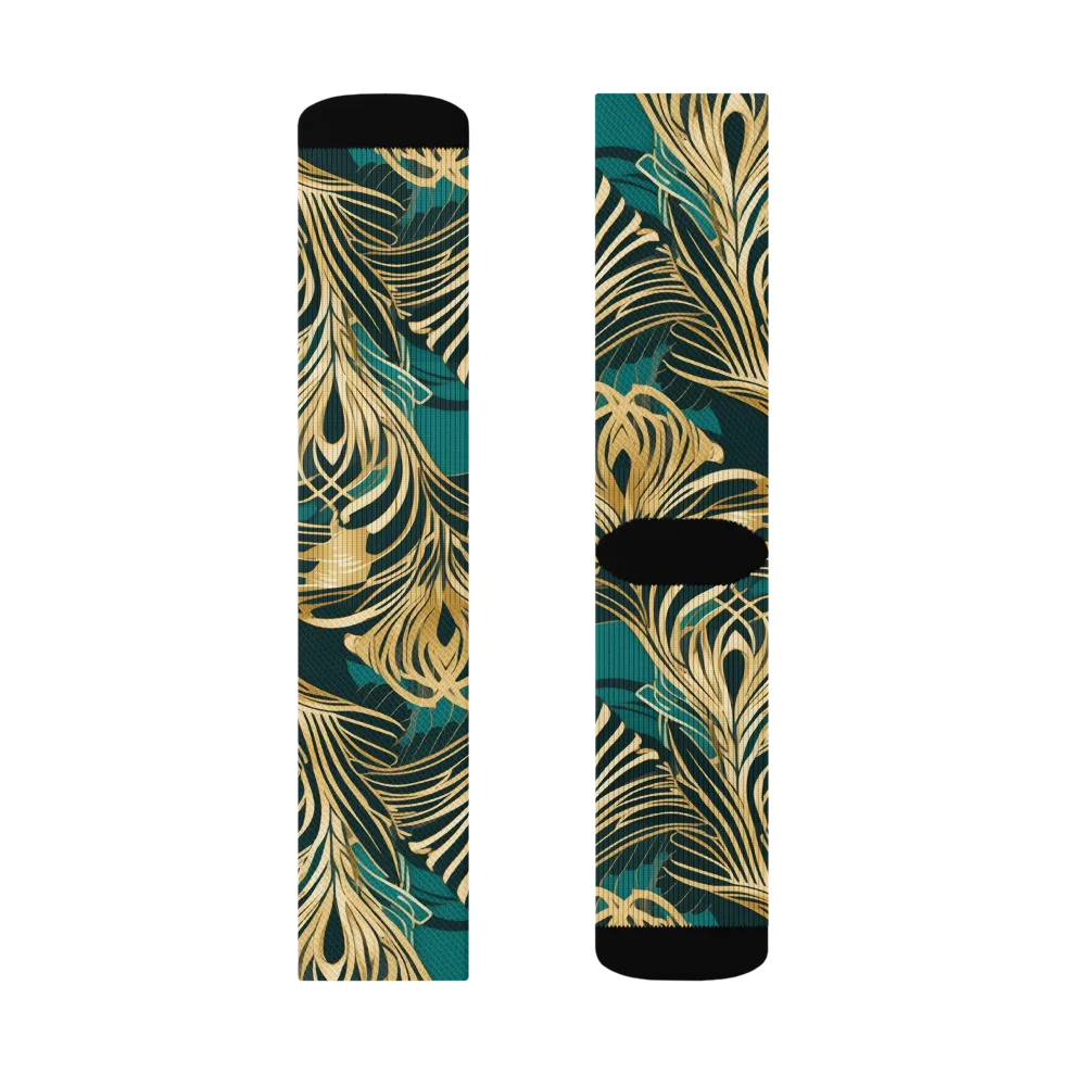 Gilded Tropics on Socks — Right Sock