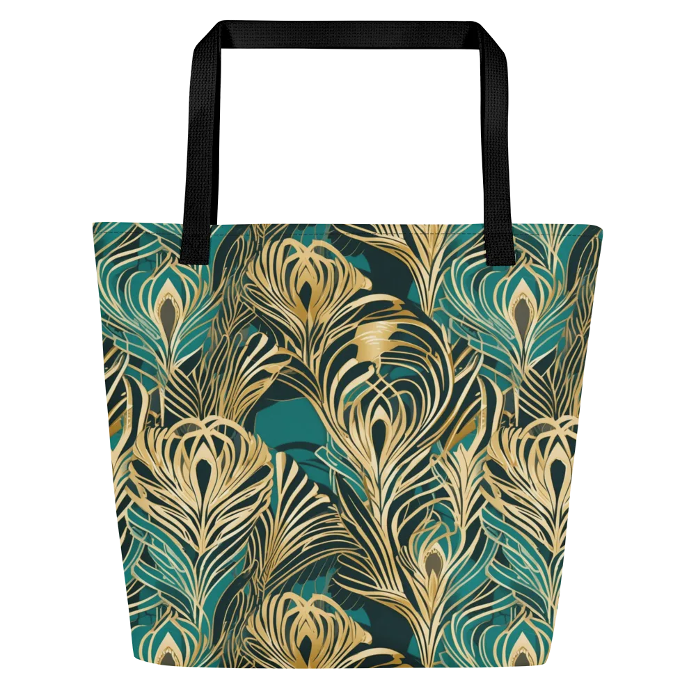 Gilded Tropics on Large Tote Bag W/ Pocket — Front