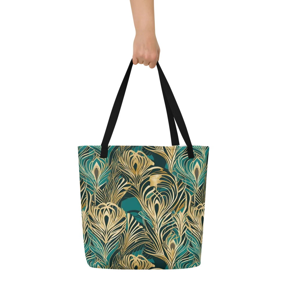Gilded Tropics on Large Tote Bag W/ Pocket — Front