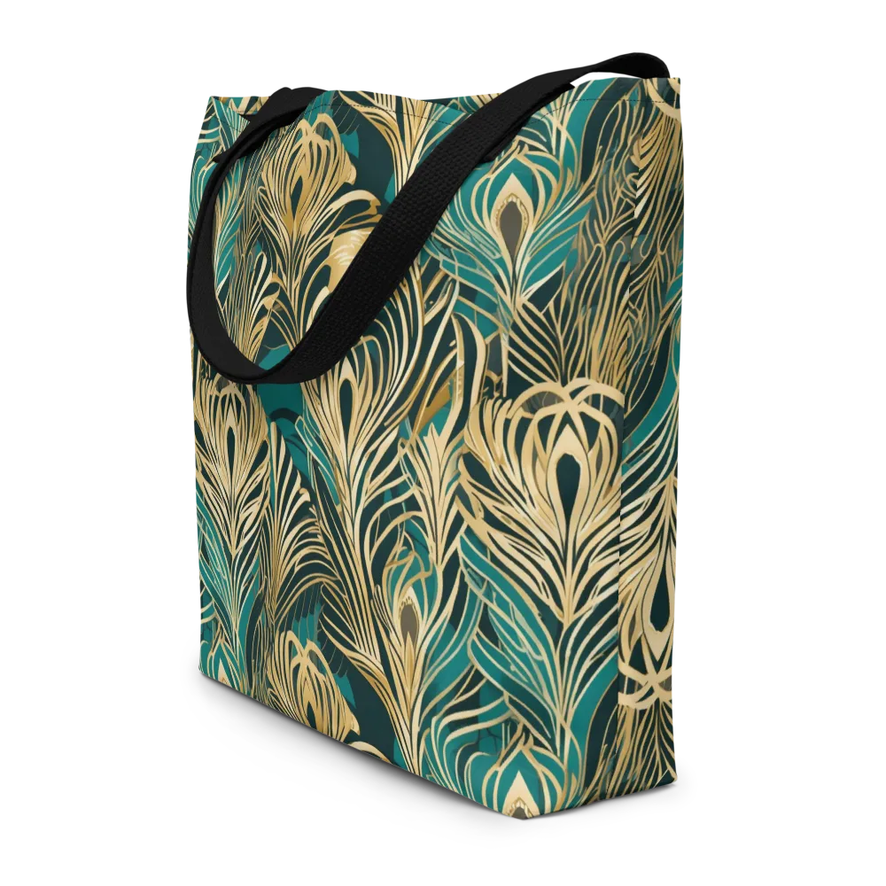 Gilded Tropics on Large Tote Bag W/ Pocket — Front