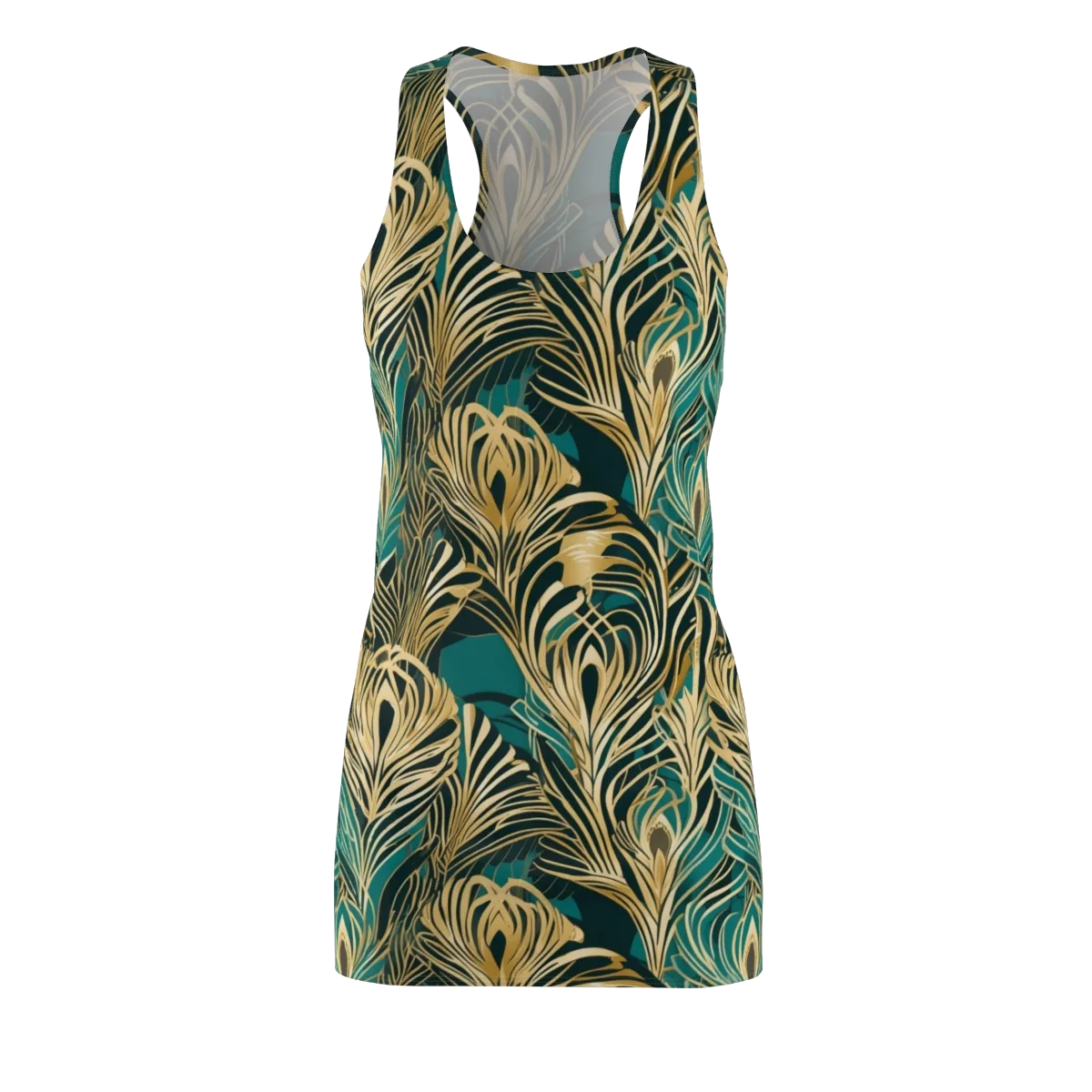 Gilded Tropics on Racerback Dress — Front