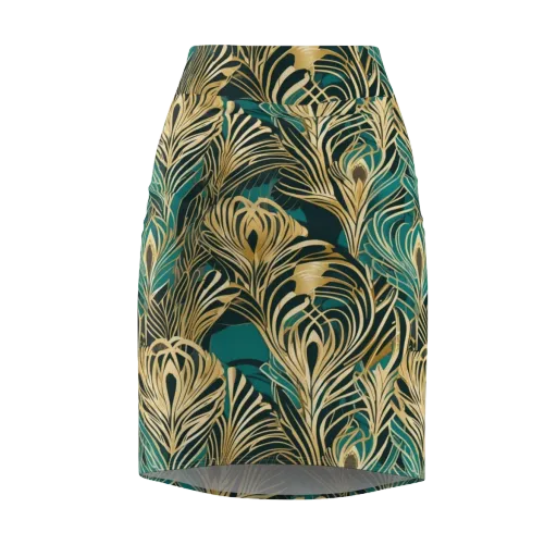 Gilded Tropics on a Pencil Skirt