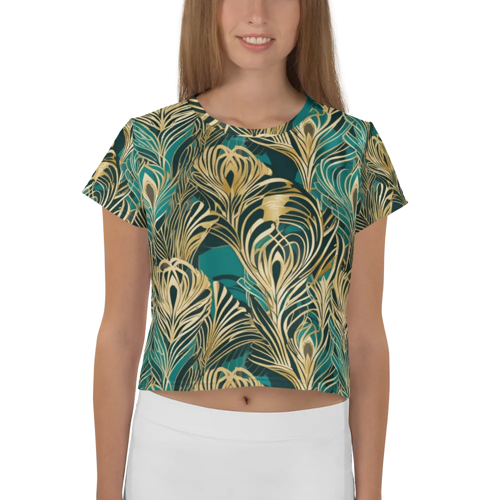 Gilded Tropics on Crop Tee — Front