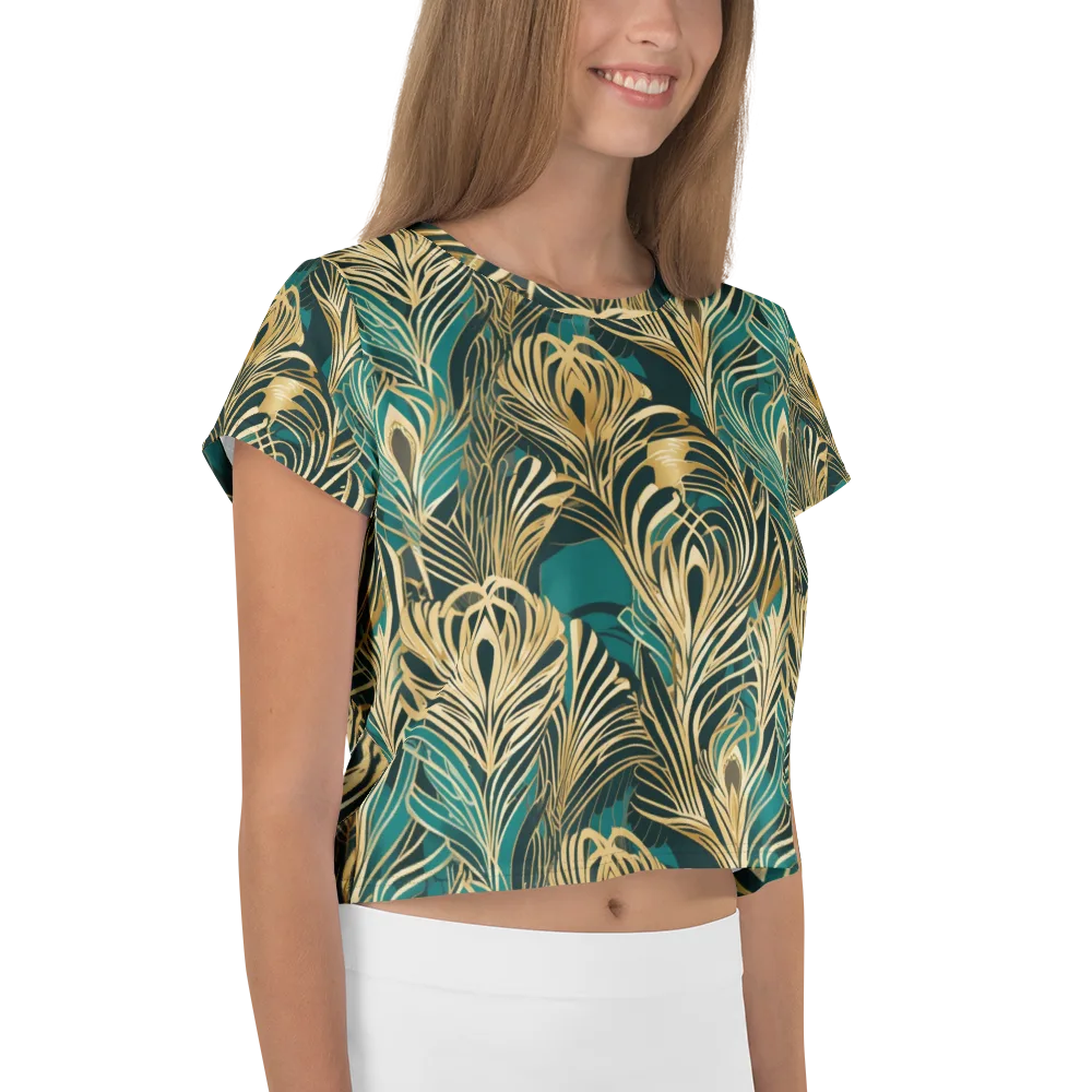 Gilded Tropics on Crop Tee — Right