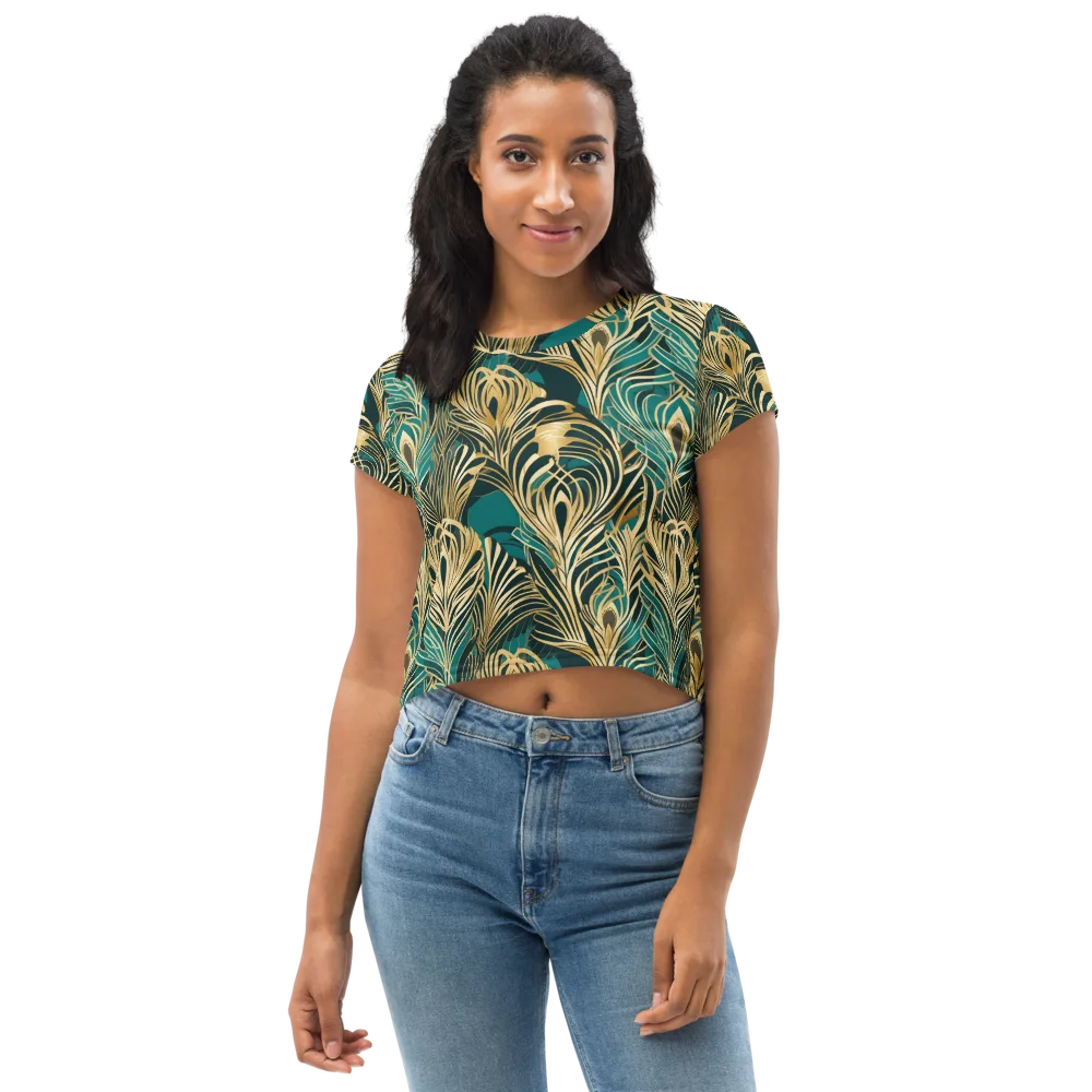 Gilded Tropics on Crop Tee — Front