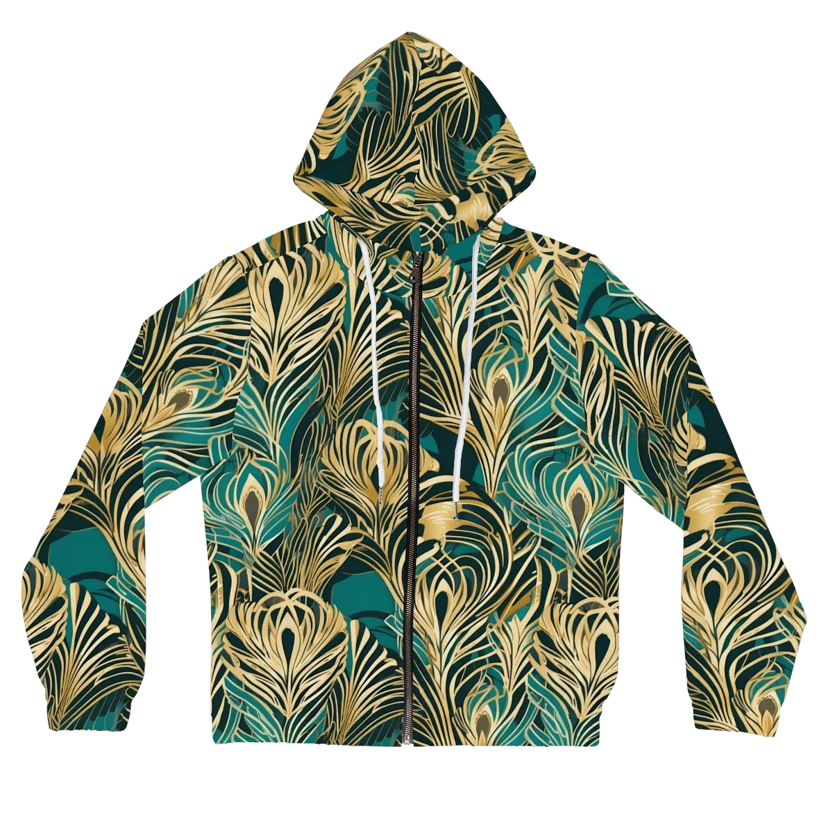Gilded Tropics on Women's Full-Zip Hoodie — Front