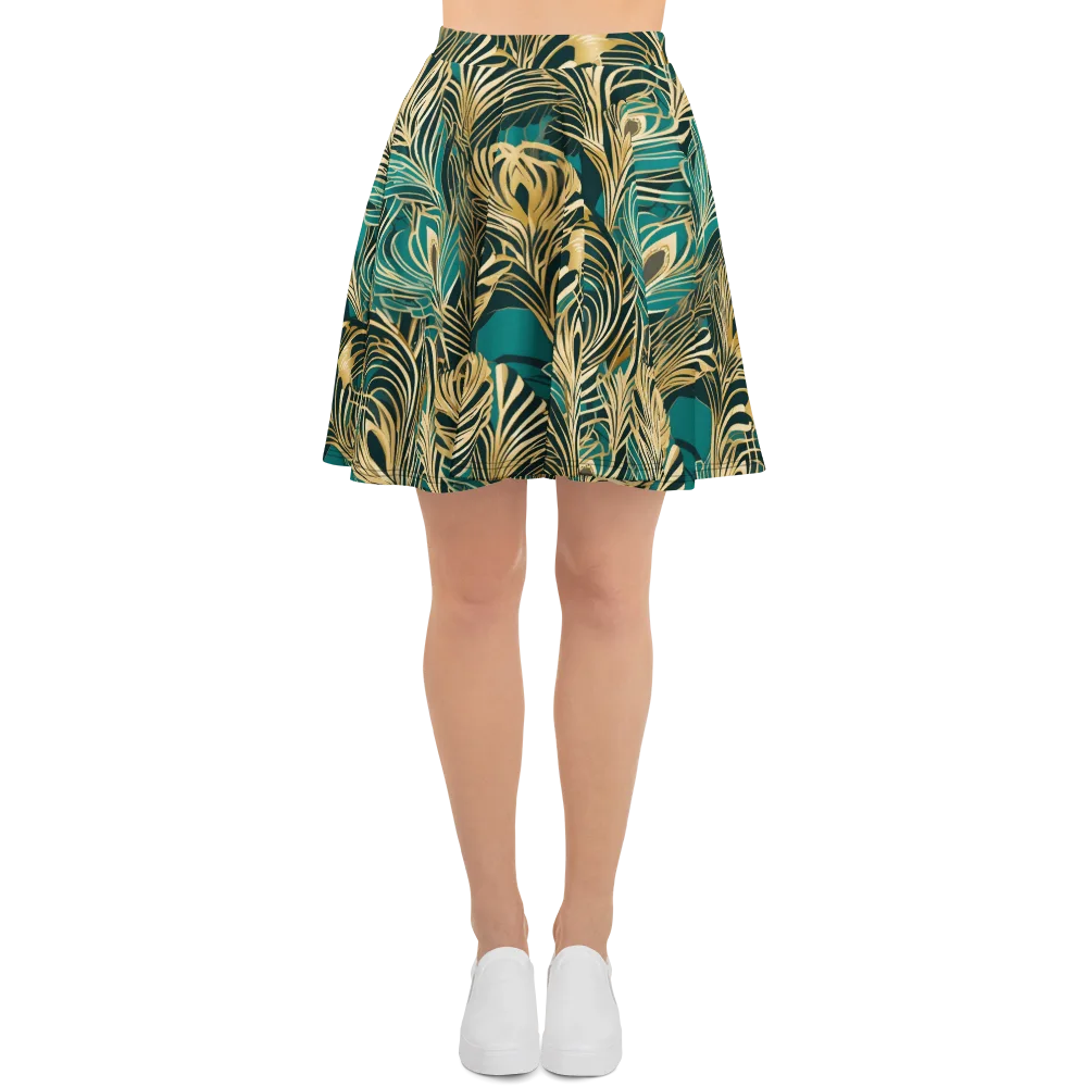 Gilded Tropics on Skater Skirt — Front
