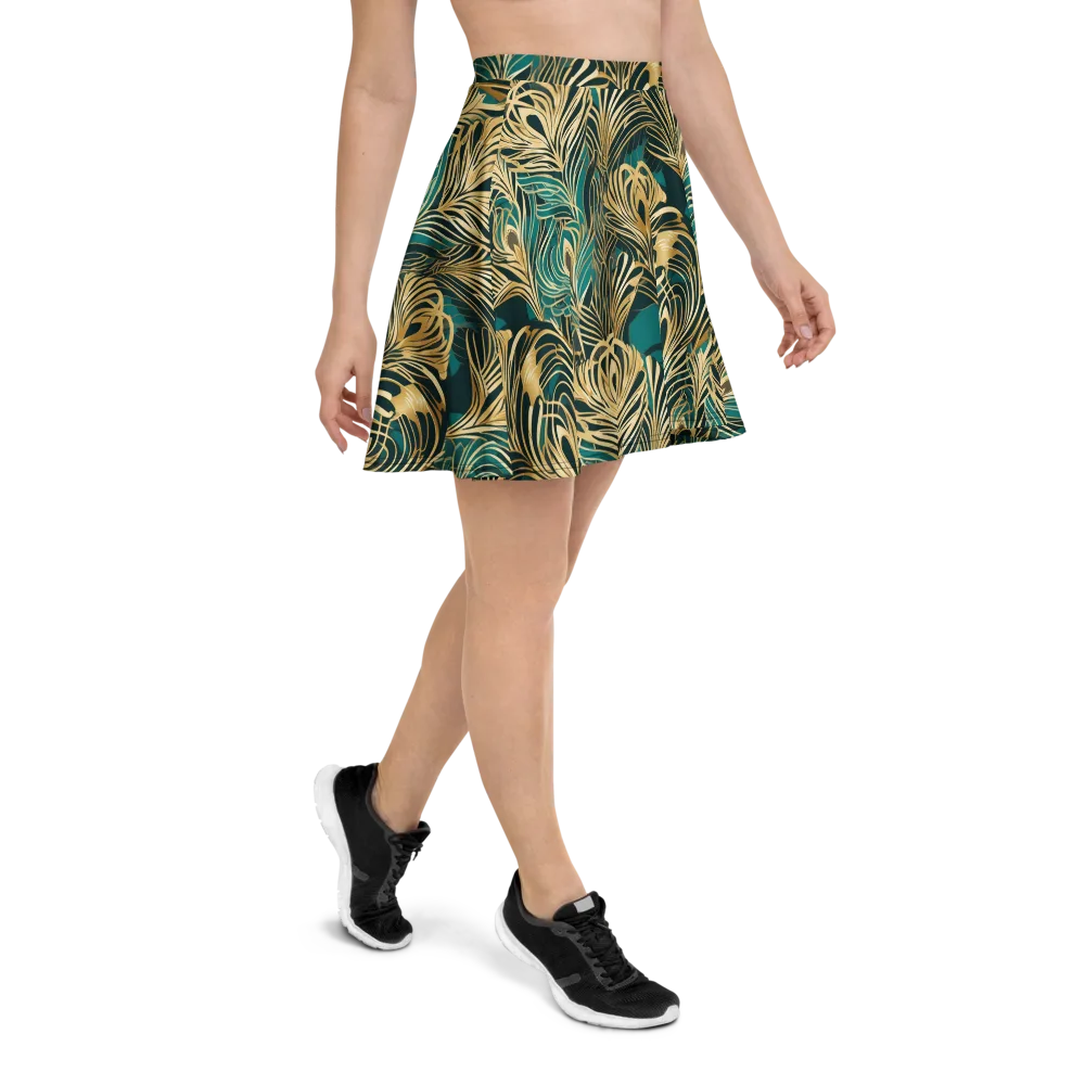 Gilded Tropics on Skater Skirt — Right