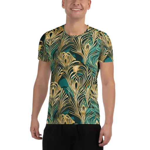Gilded Tropics on a Men's Athletic T-Shirt
