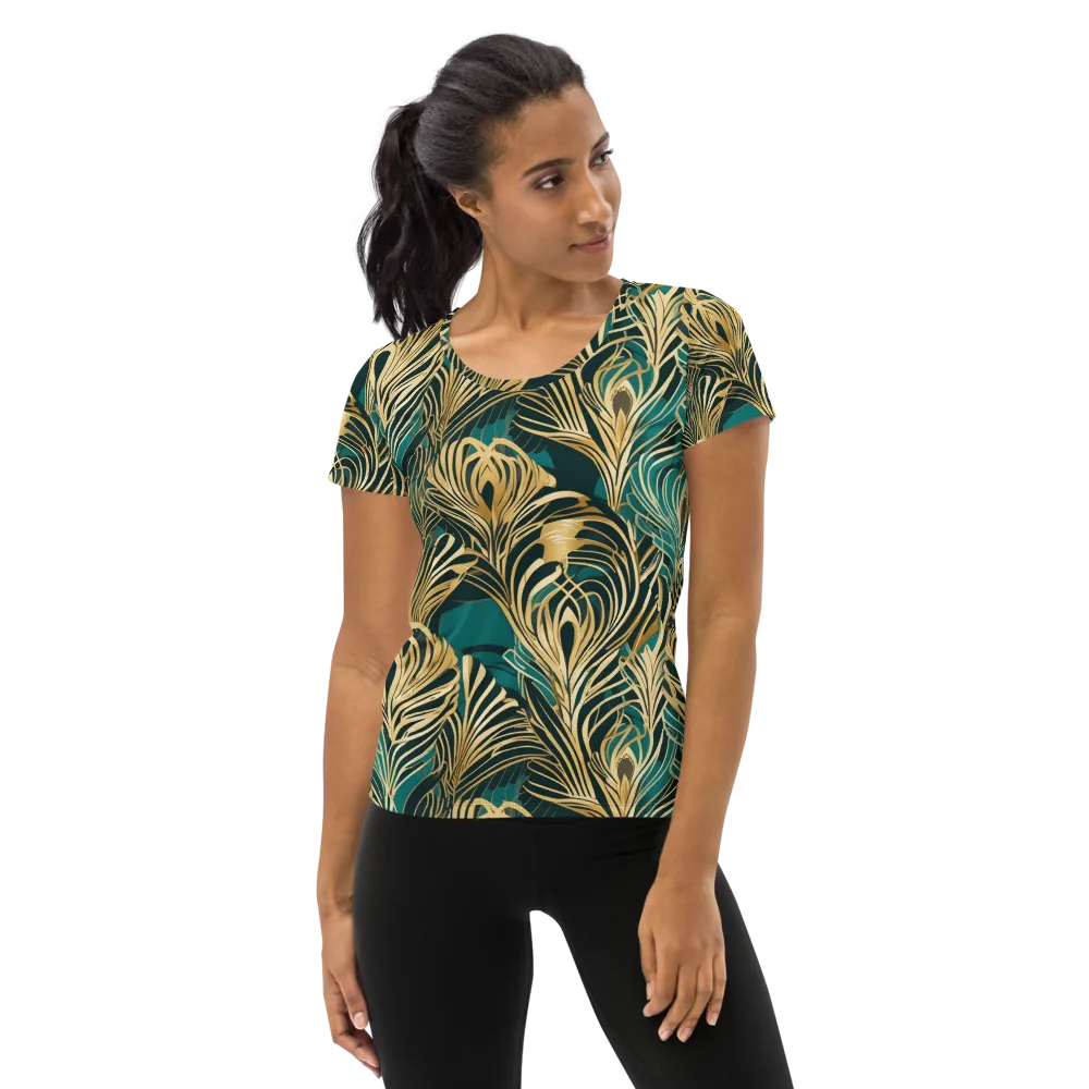 Gilded Tropics on Women's Athletic T-Shirt — Front