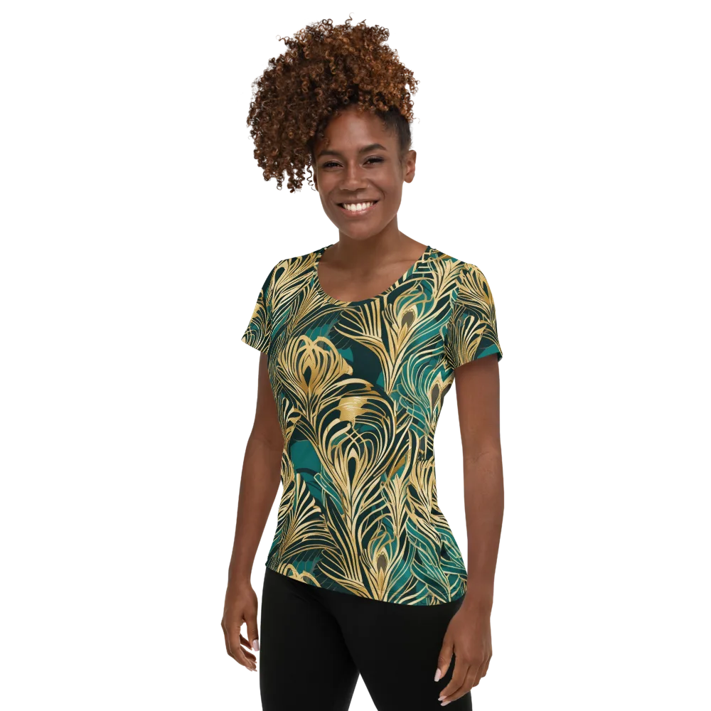 Gilded Tropics on Women's Athletic T-Shirt — Left