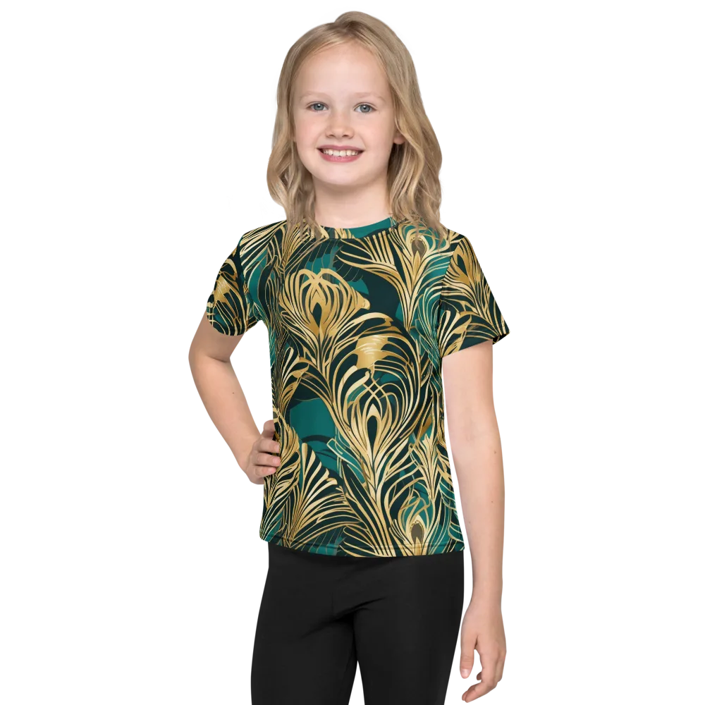 Gilded Tropics on Kids Crew Neck T-Shirt — Front