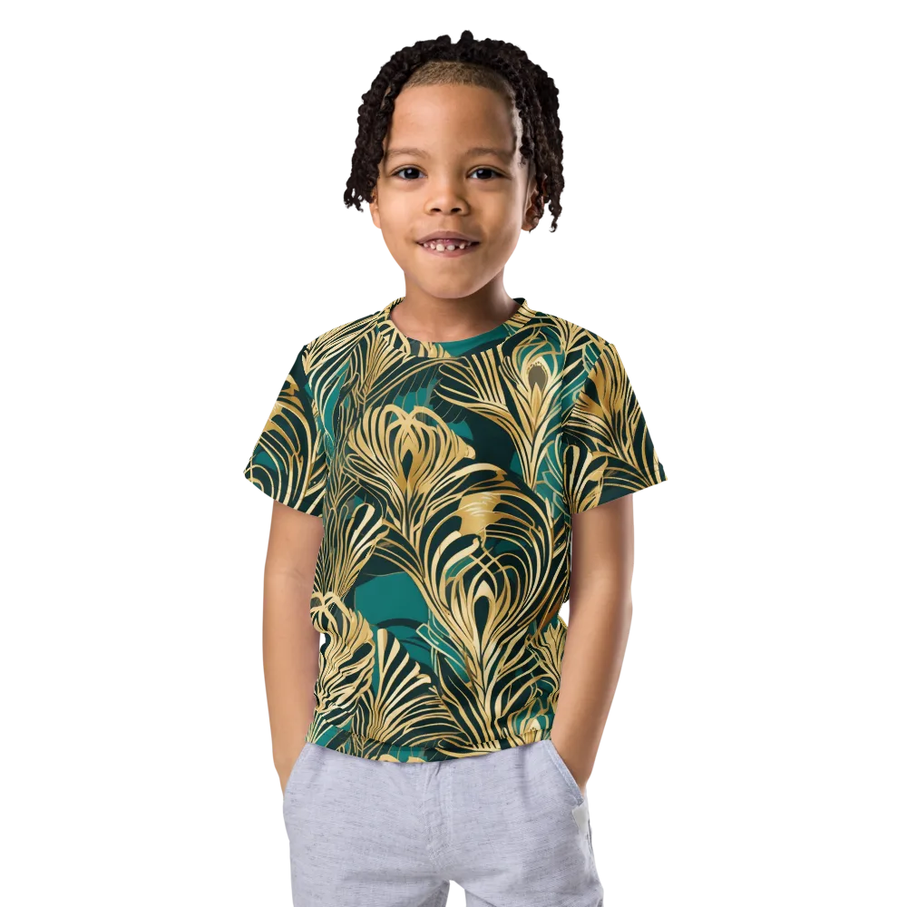 Gilded Tropics on Kids Crew Neck T-Shirt — Front