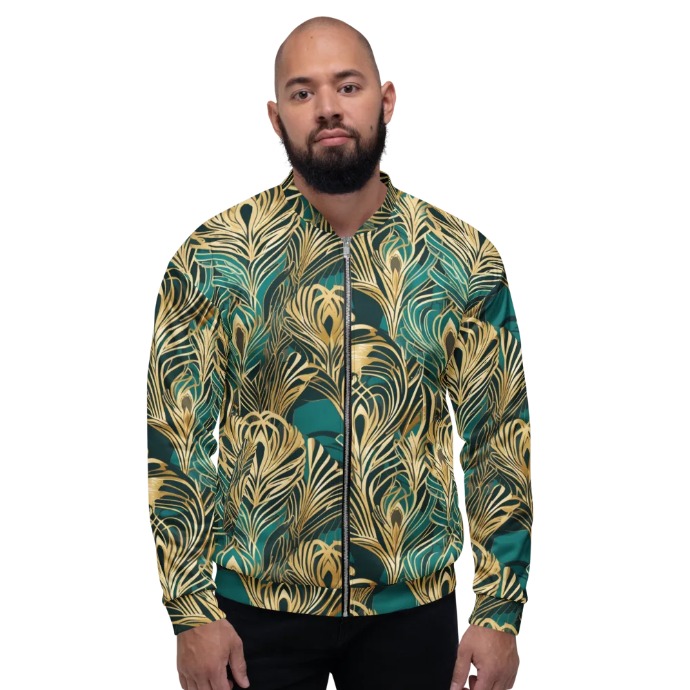 Gilded Tropics on Bomber Jacket — Front