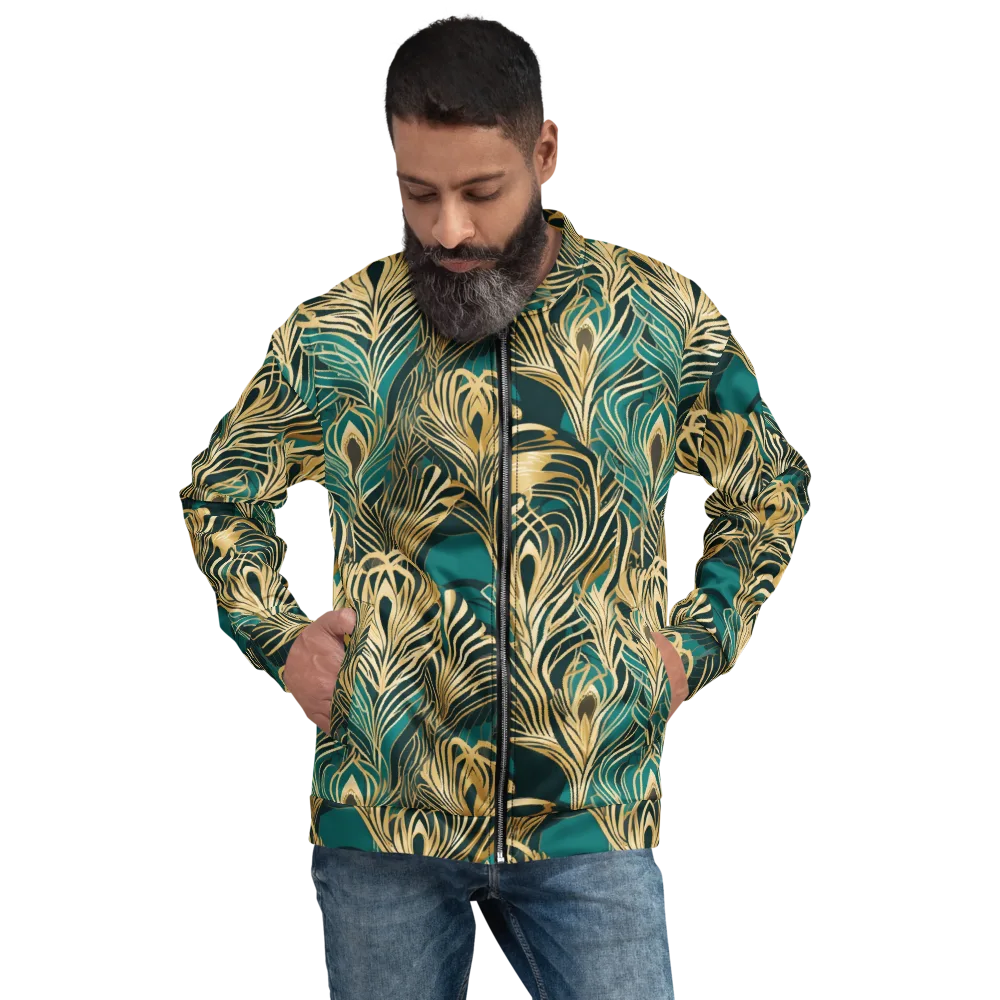 Gilded Tropics on Bomber Jacket — Front