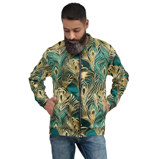 Gilded Tropics on a Bomber Jacket