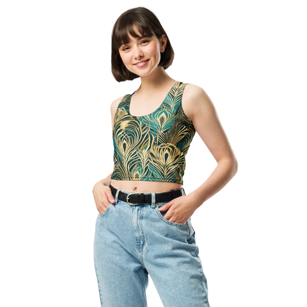 Gilded Tropics on Crop Top — Front