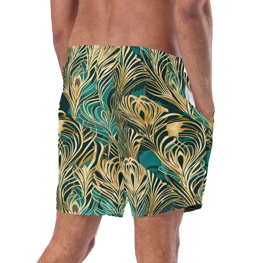 Gilded Tropics on Swim Trunks — Right Back