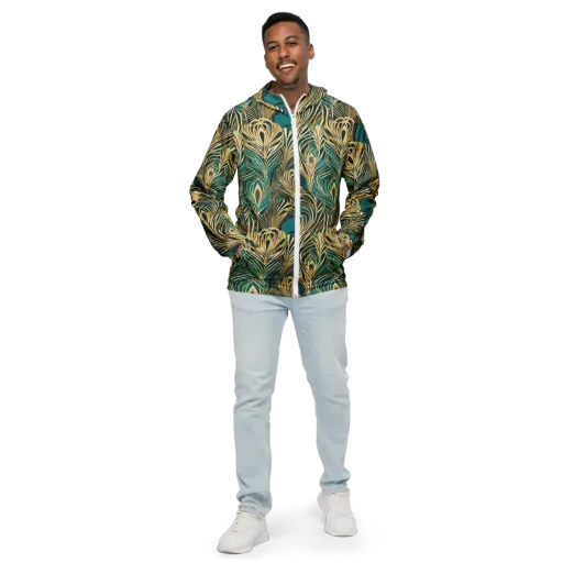 Gilded Tropics on a Men's Windbreaker