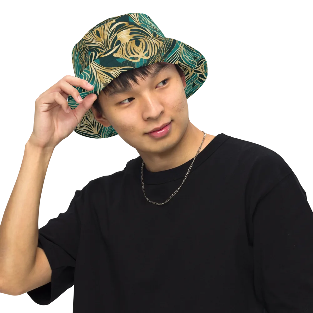 Gilded Tropics on Reversible Bucket Hat — Front Inside