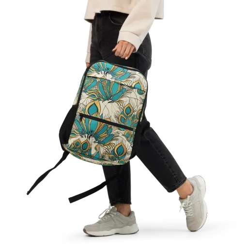 Peacock Gilt on a Utility Backpack