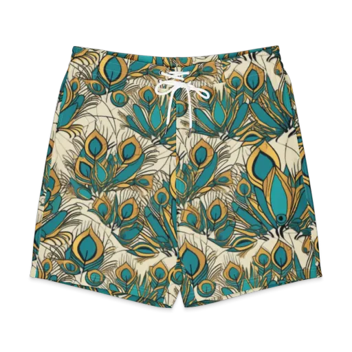 Peacock Gilt on a Men's Board Shorts