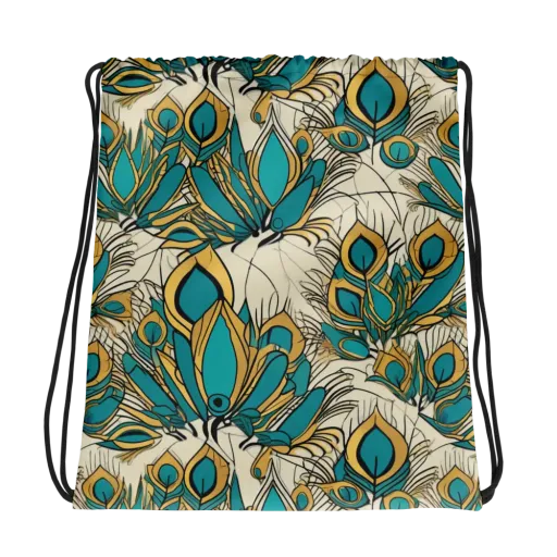 Peacock Gilt on a Drawstring Bag