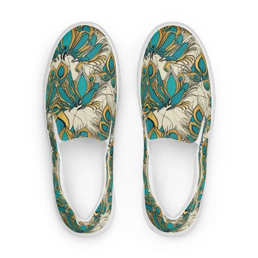 Peacock Gilt on a Women's Slip-On Canvas Shoes