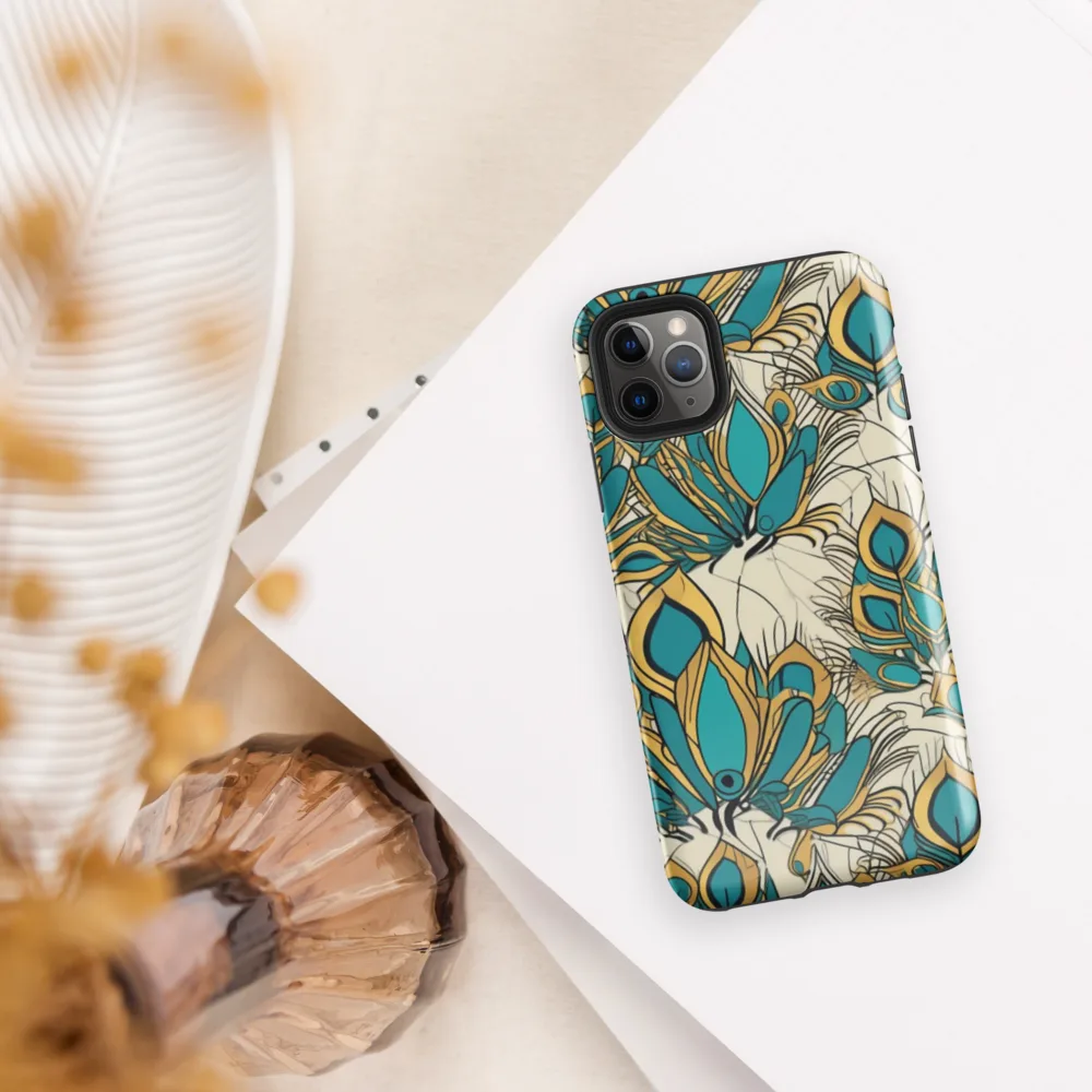 Peacock Gilt on Tough Case for iPhone® — Front