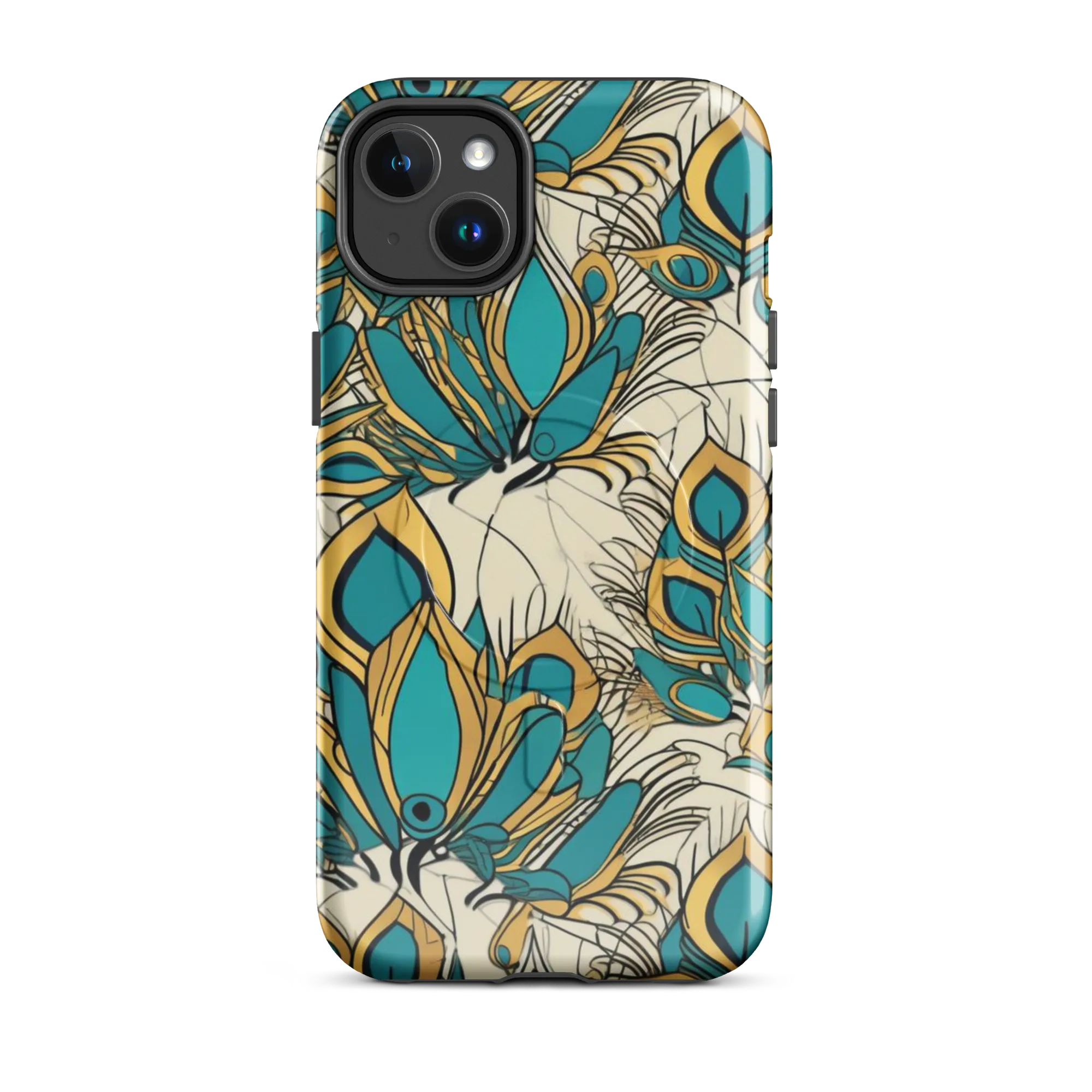 Peacock Gilt on MagSafe Tough Case for iPhone® — Front