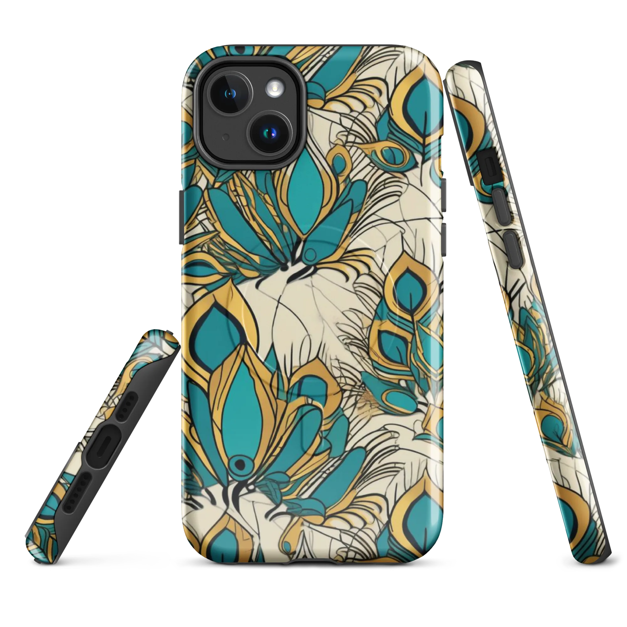 Peacock Gilt on MagSafe Tough Case for iPhone® — Front