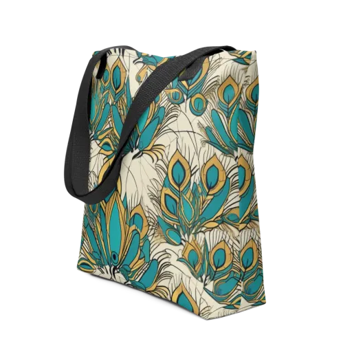 Peacock Gilt on a Tote Bag