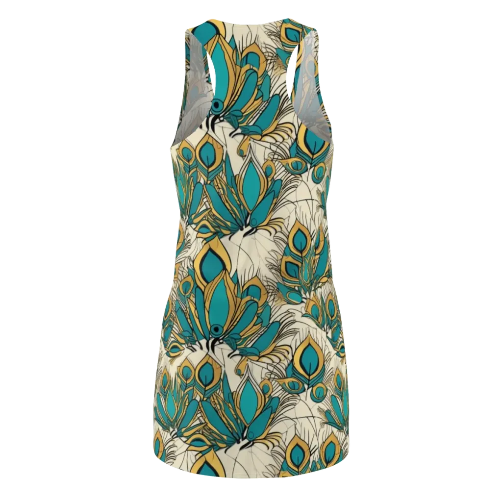 Peacock Gilt on Racerback Dress — Back