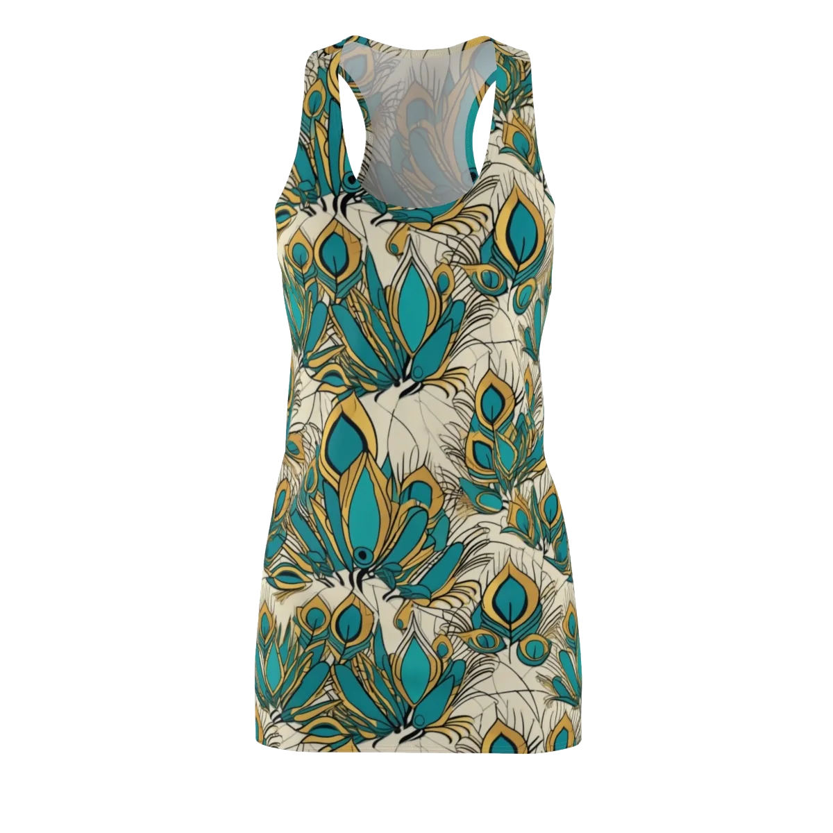 Peacock Gilt on Racerback Dress — Front