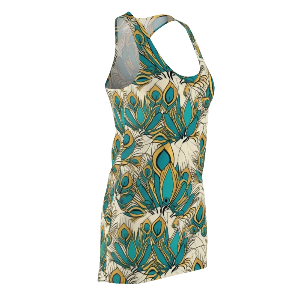 Peacock Gilt on Racerback Dress — Front Side
