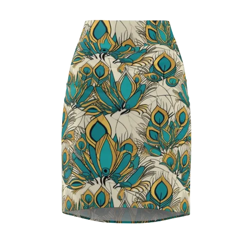 Peacock Gilt on a Pencil Skirt