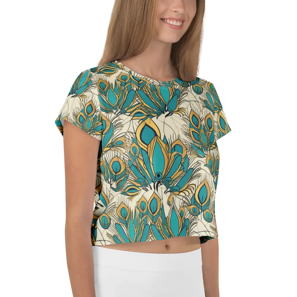 Peacock Gilt on Crop Tee — Right