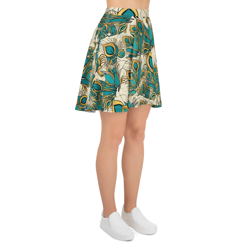 Peacock Gilt on Skater Skirt — Right