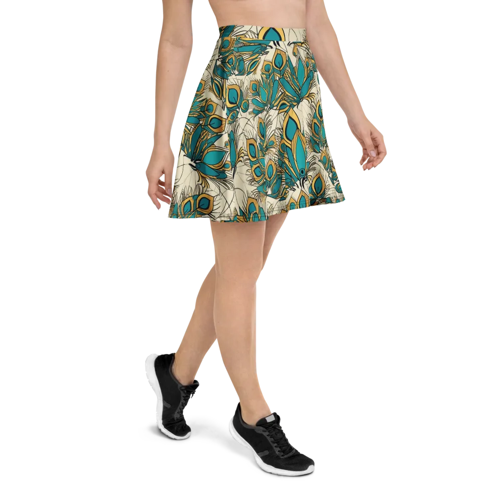 Peacock Gilt on Skater Skirt — Right