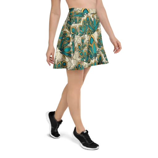 Peacock Gilt on a Skater Skirt