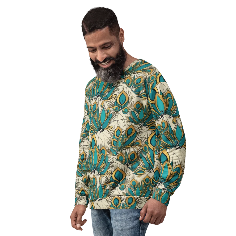 Peacock Gilt on Sweatshirt — Left Front