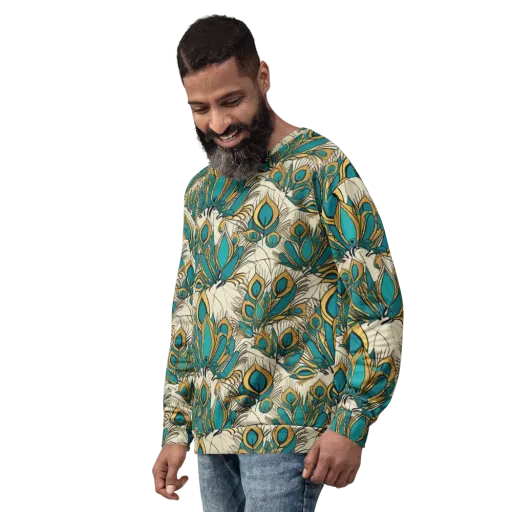 Peacock Gilt on a Sweatshirt