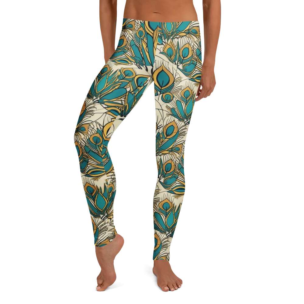 Peacock Gilt on Leggings — Front