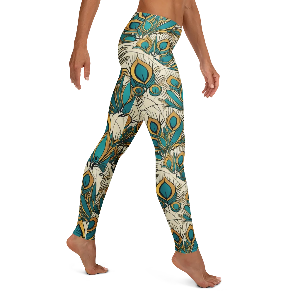 Peacock Gilt on Leggings — Right
