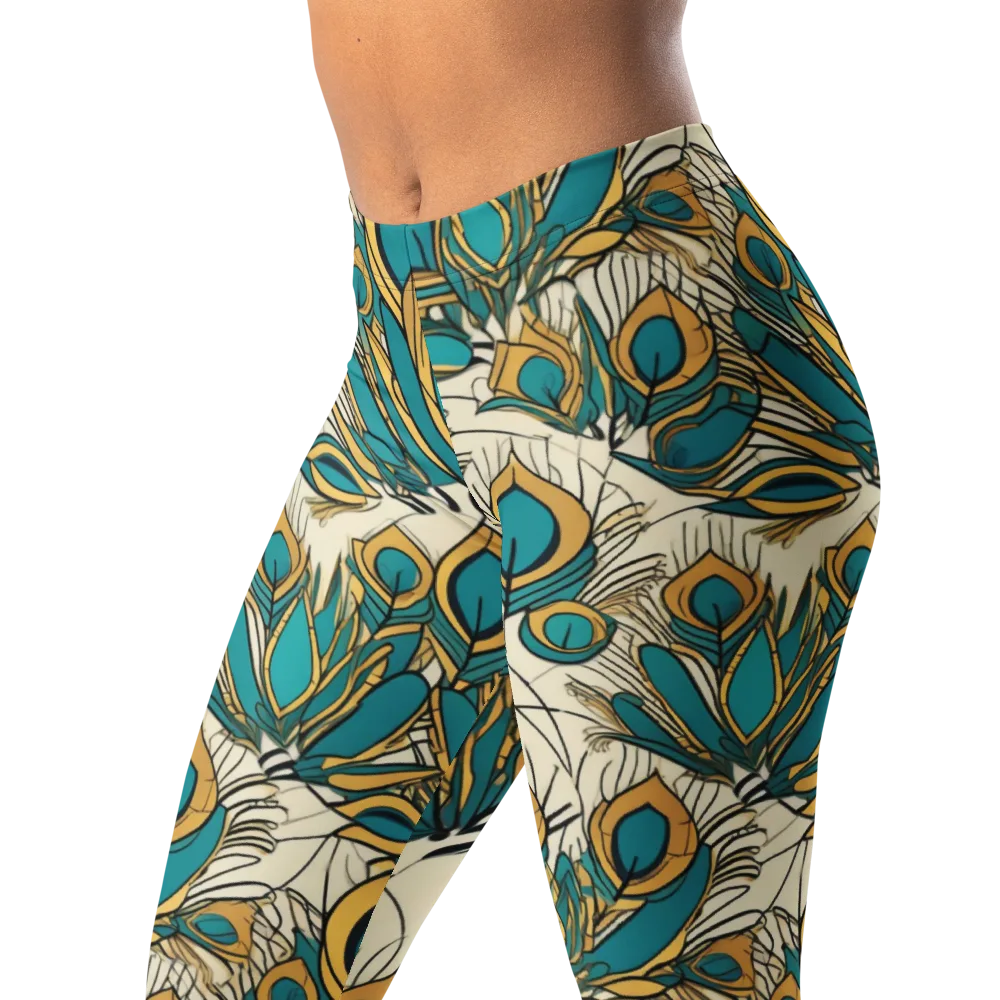 Peacock Gilt on Leggings — Left Front
