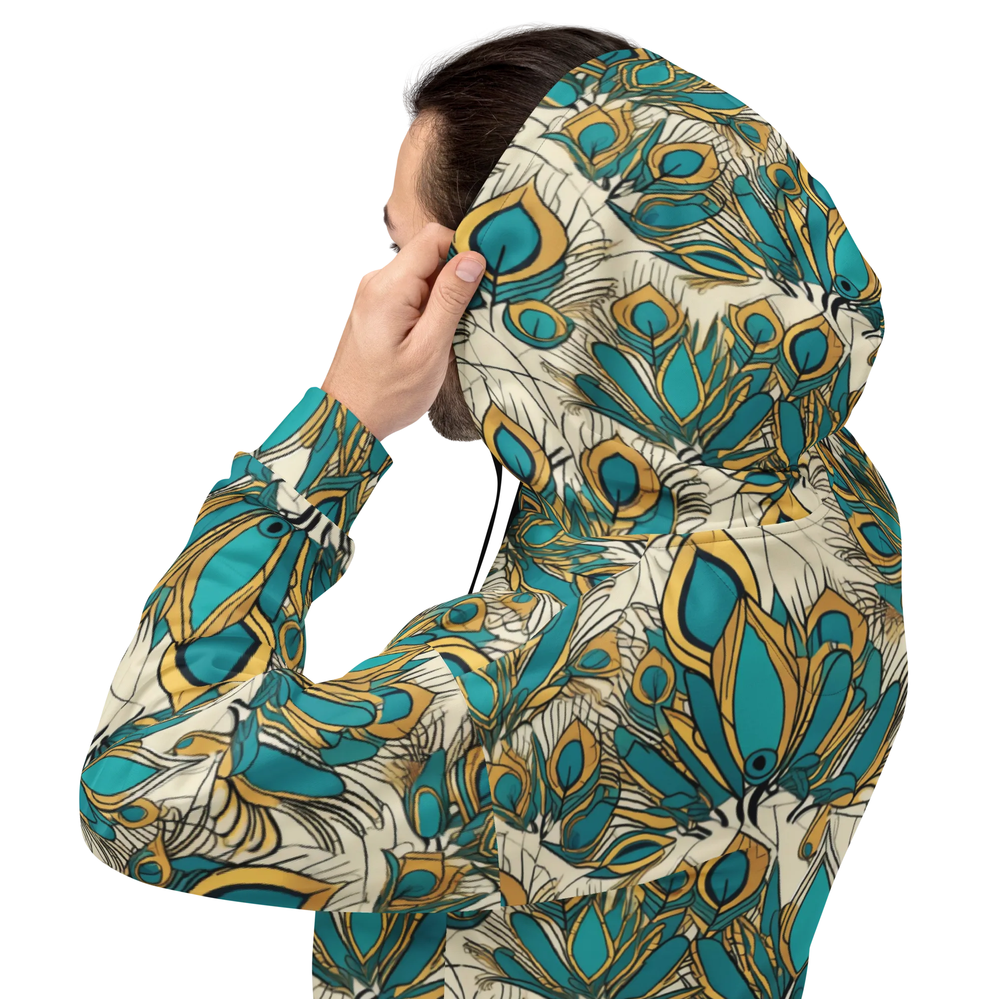 Peacock Gilt on Hoodie — Back