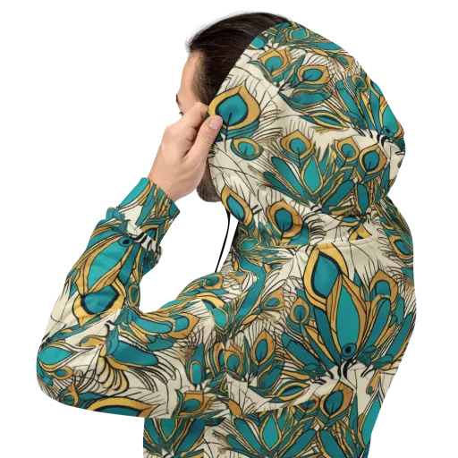 Peacock Gilt on a Hoodie