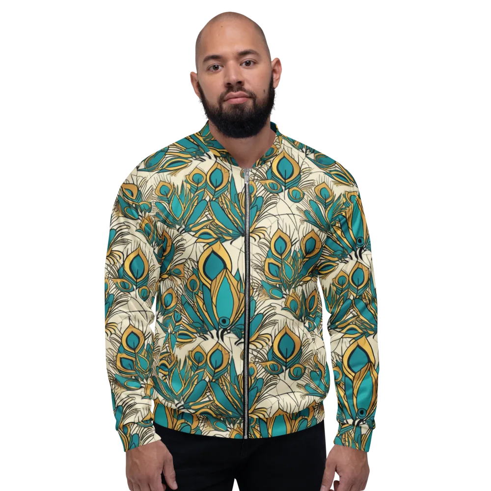 Peacock Gilt on Bomber Jacket — Front