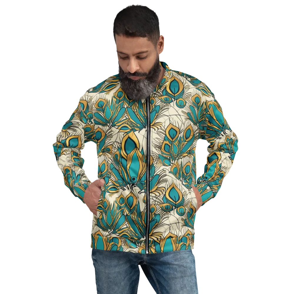 Peacock Gilt on Bomber Jacket — Front