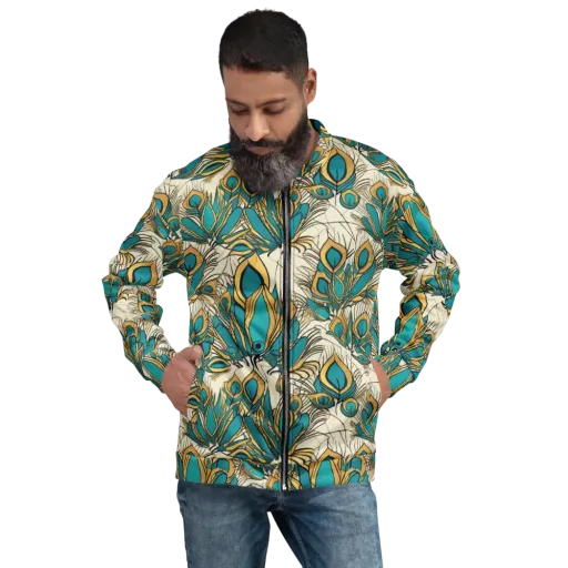 Peacock Gilt on a Bomber Jacket